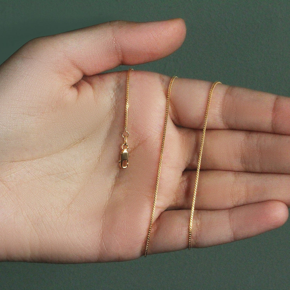 14k Yellow Gold Franco Chain 0.9mm - LinkagejewelrydesignLinkagejewelrydesign