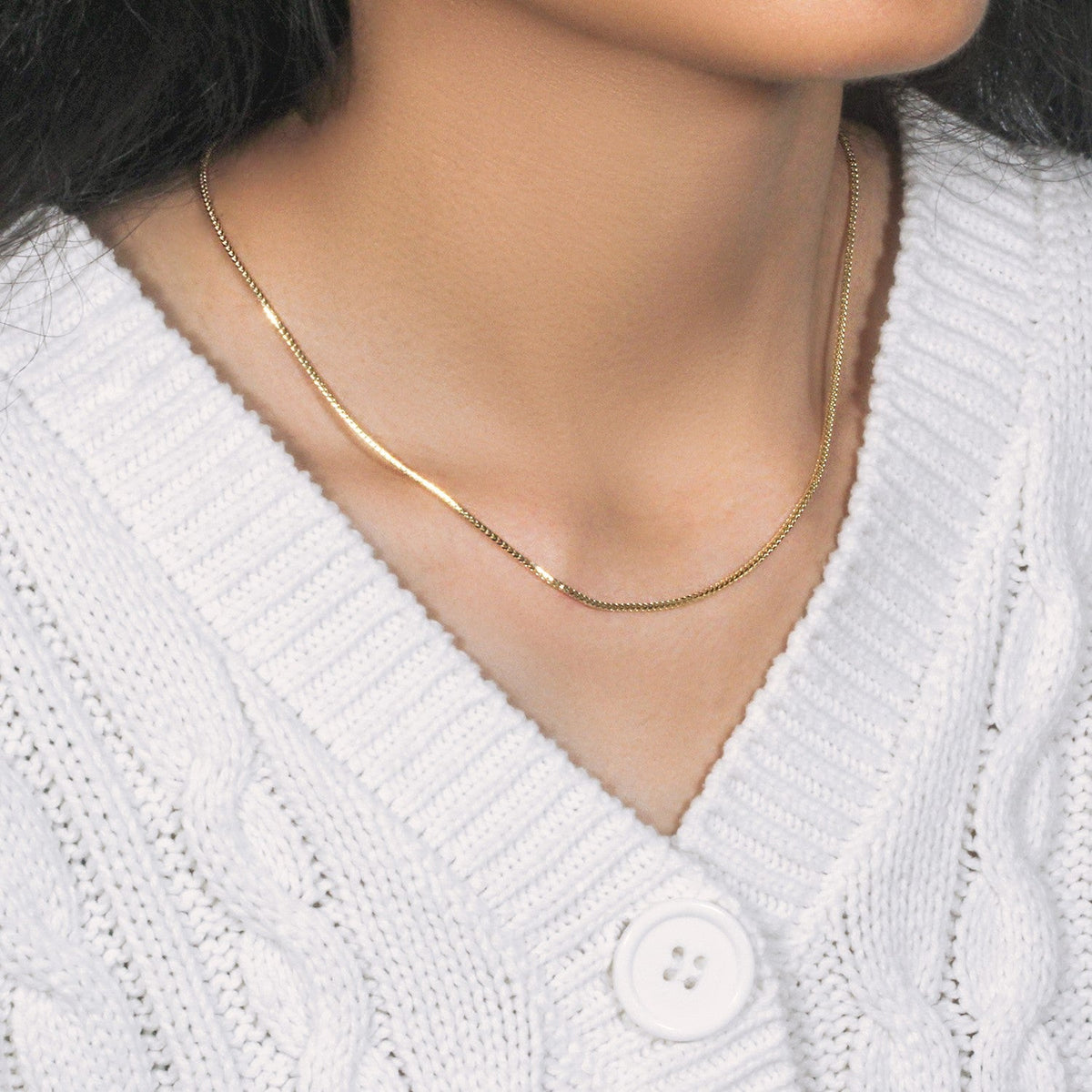 14k Yellow Gold Franco Chain 1.2mm - LinkagejewelrydesignLinkagejewelrydesign