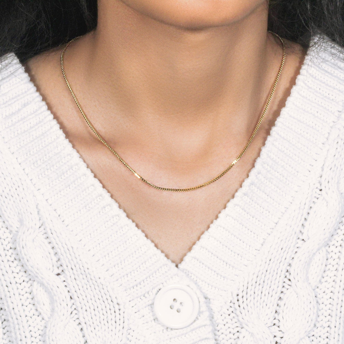 14k Yellow Gold Franco Chain 1.2mm - LinkagejewelrydesignLinkagejewelrydesign