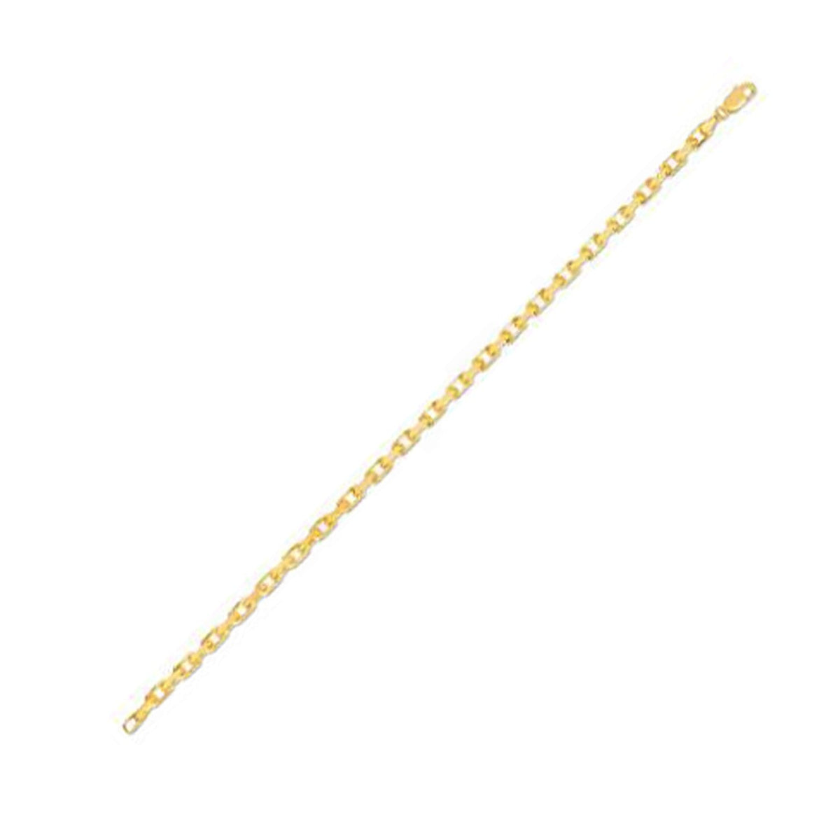 14k Yellow Gold French Cable Link Chain (3.60 mm) - LinkagejewelrydesignLinkagejewelrydesign