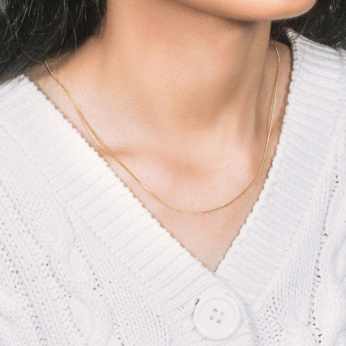 14k Yellow Gold Gourette Chain 1.0mm - LinkagejewelrydesignLinkagejewelrydesign