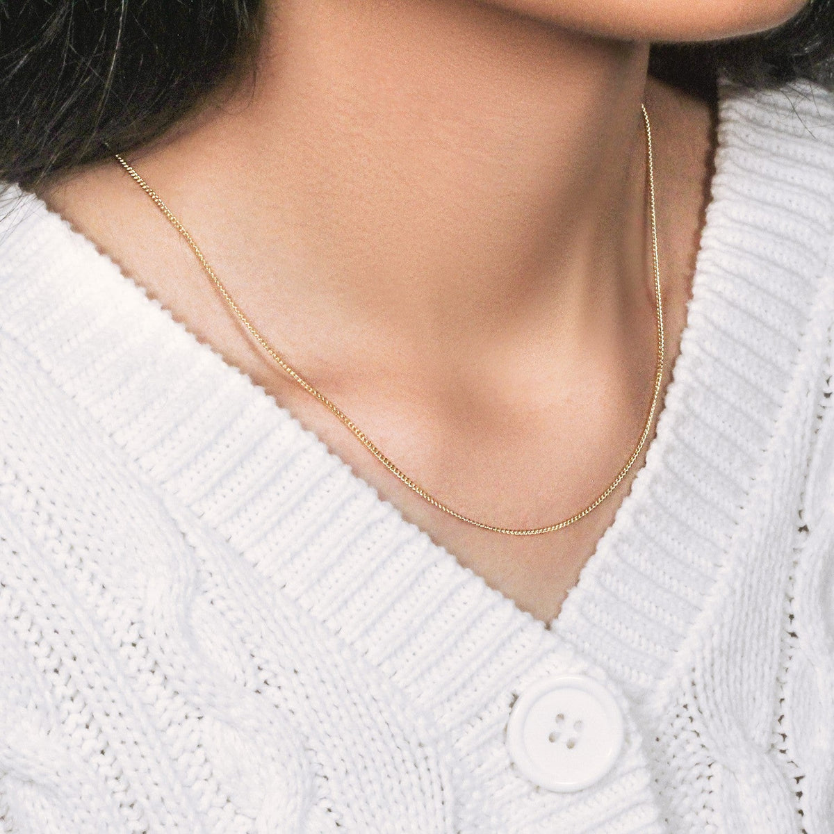 14k Yellow Gold Gourmette Chain (1.40 mm) - LinkagejewelrydesignLinkagejewelrydesign