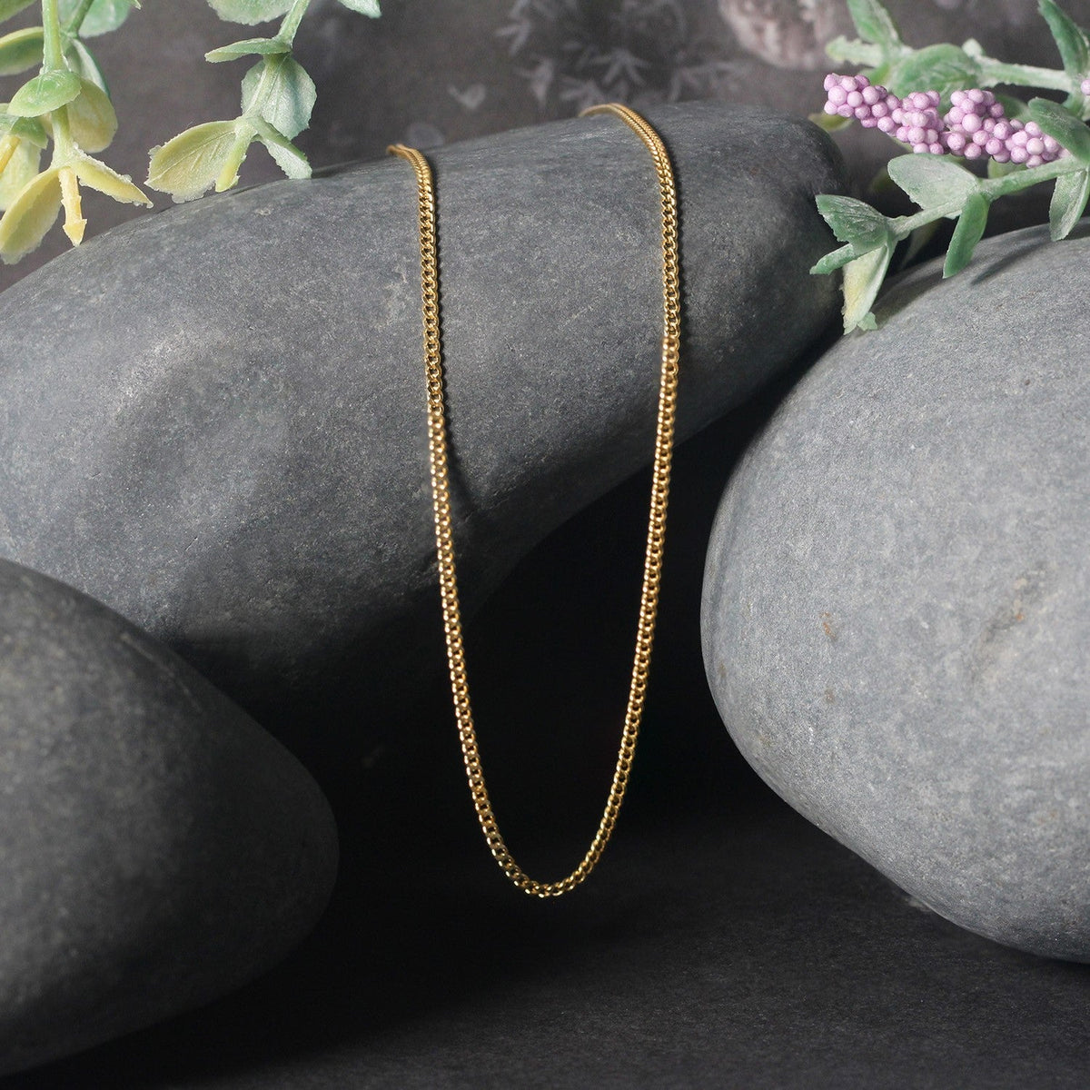 14k Yellow Gold Gourmette Chain (1.40 mm) - LinkagejewelrydesignLinkagejewelrydesign