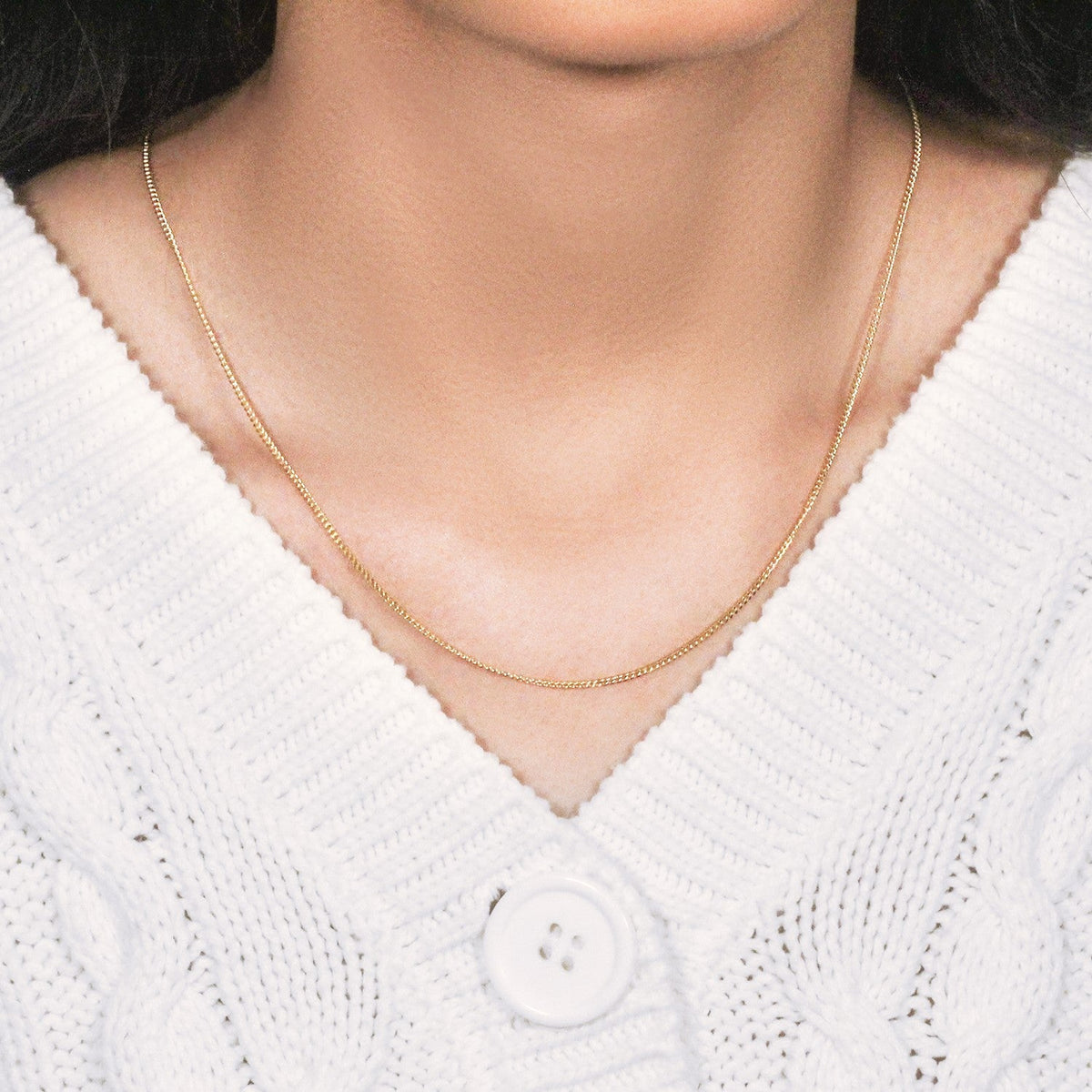 14k Yellow Gold Gourmette Chain (1.40 mm) - LinkagejewelrydesignLinkagejewelrydesign