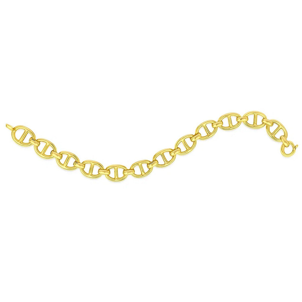 14k Yellow Gold High Polish Mariner Link Bracelet (8.80 mm) - LinkagejewelrydesignLinkagejewelrydesign