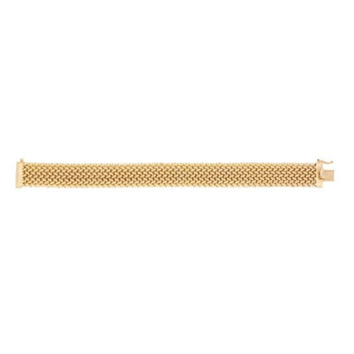 14k Yellow Gold High Polish Thick Braided Bracelet (14.5mm) - LinkagejewelrydesignLinkagejewelrydesign