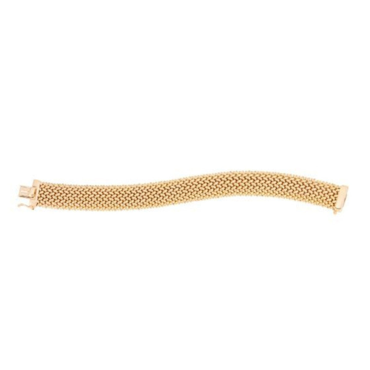 14k Yellow Gold High Polish Thick Braided Bracelet (14.5mm) - LinkagejewelrydesignLinkagejewelrydesign