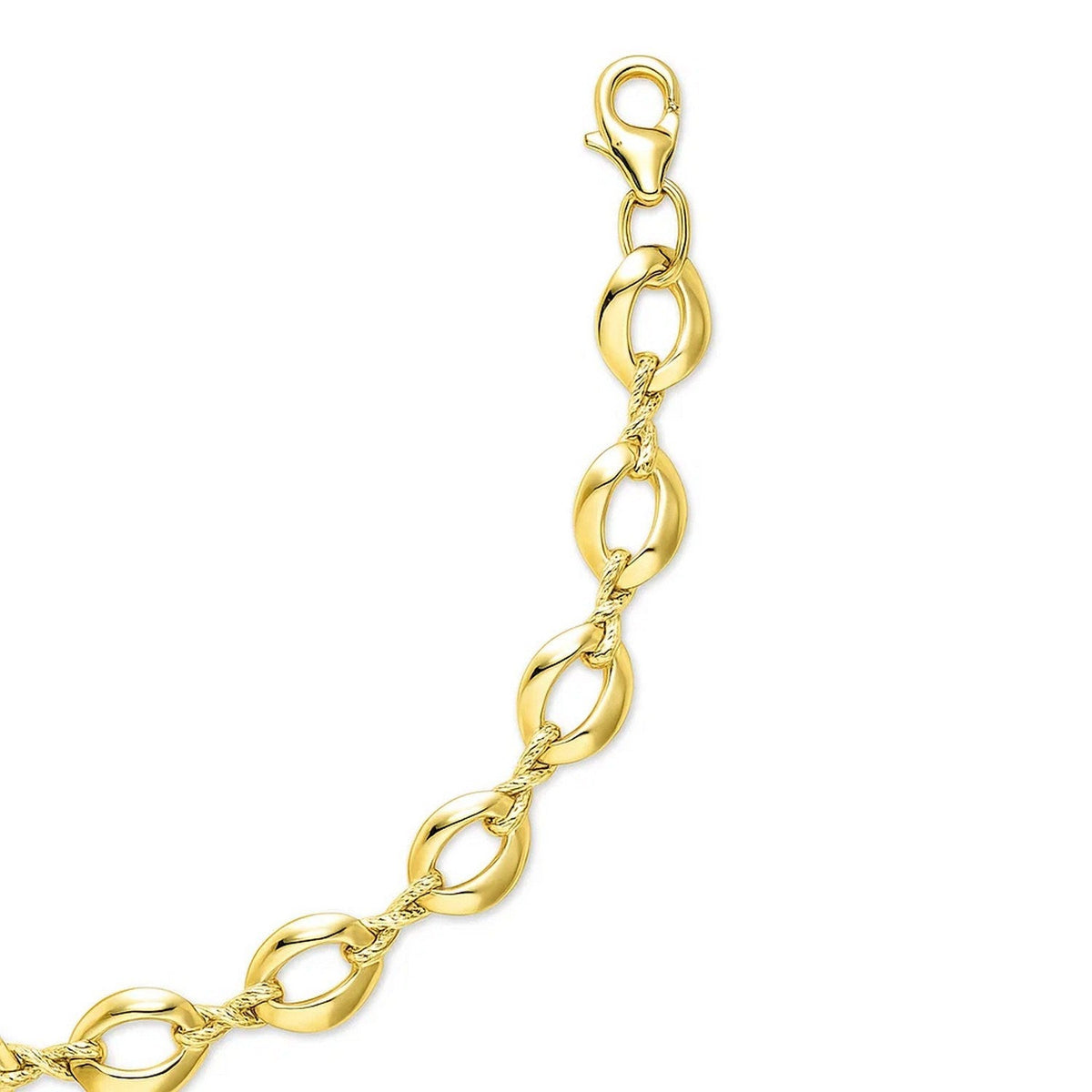 14k Yellow Gold Infinity Link Bracelet (8.00 mm) - LinkagejewelrydesignLinkagejewelrydesign