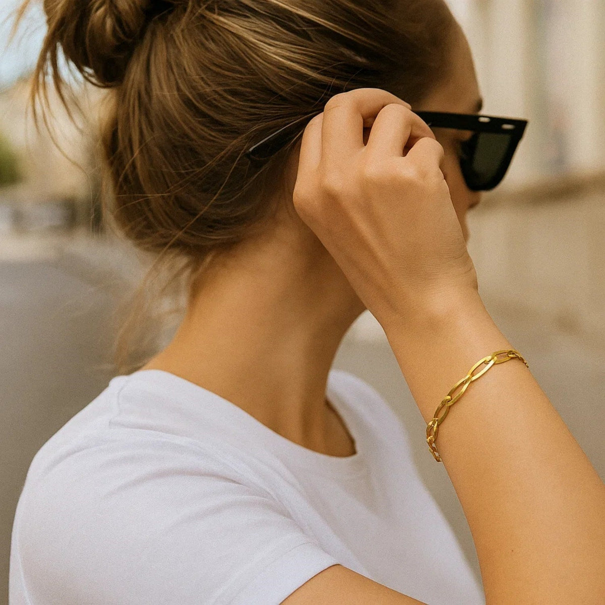 14k Yellow Gold Italian Oval Links Bracelet - LinkagejewelrydesignLinkagejewelrydesign