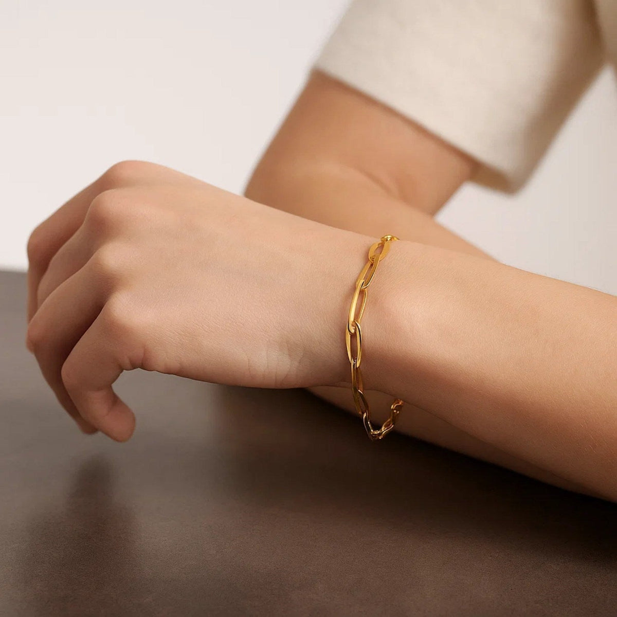 14k Yellow Gold Italian Oval Links Bracelet - LinkagejewelrydesignLinkagejewelrydesign