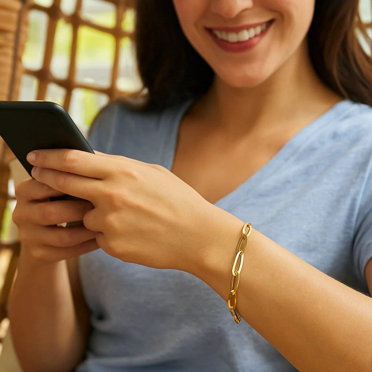 14k Yellow Gold Italian Oval Links Bracelet - LinkagejewelrydesignLinkagejewelrydesign