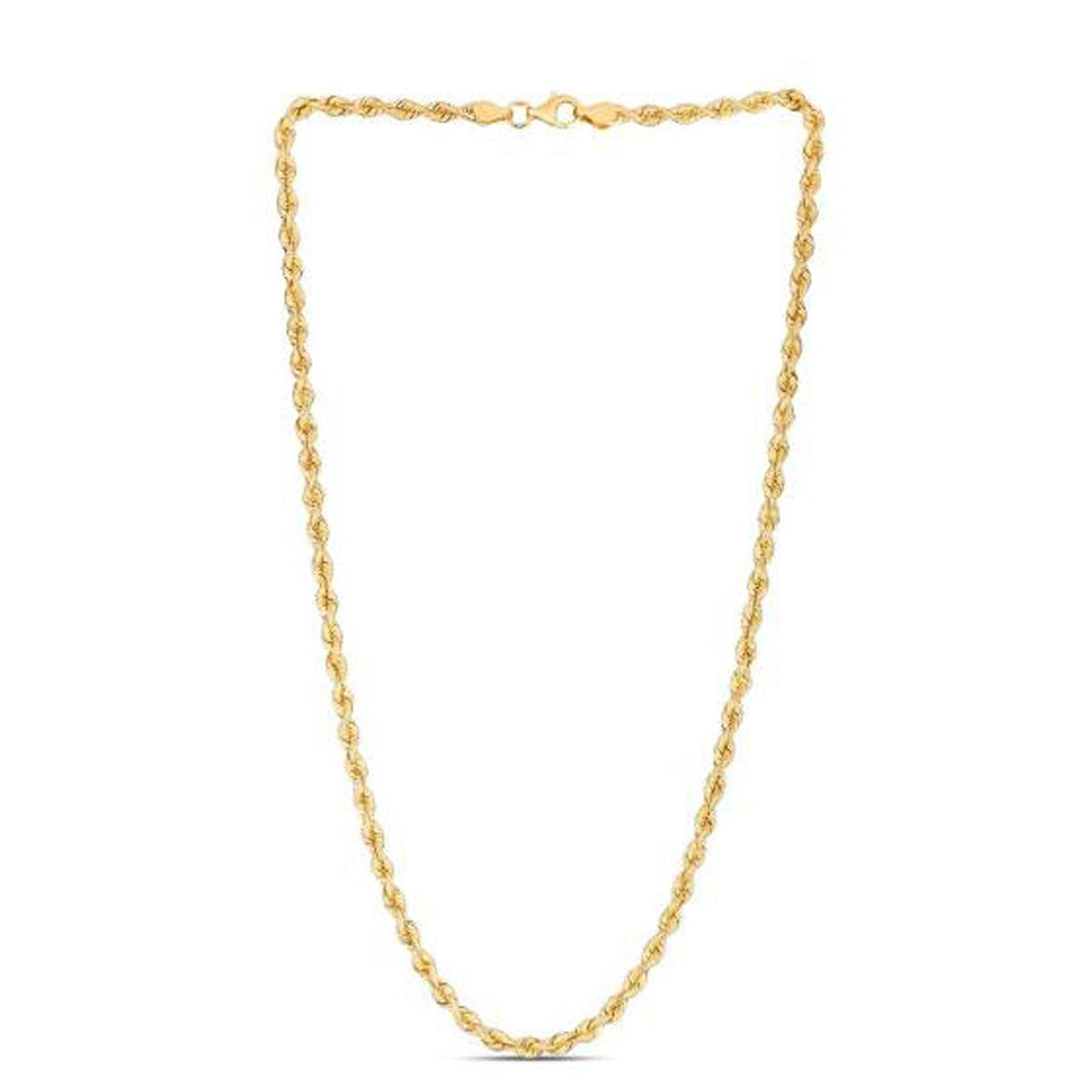 14k Yellow Gold Light Rope Chain (3.7 mm) - LinkagejewelrydesignLinkagejewelrydesign