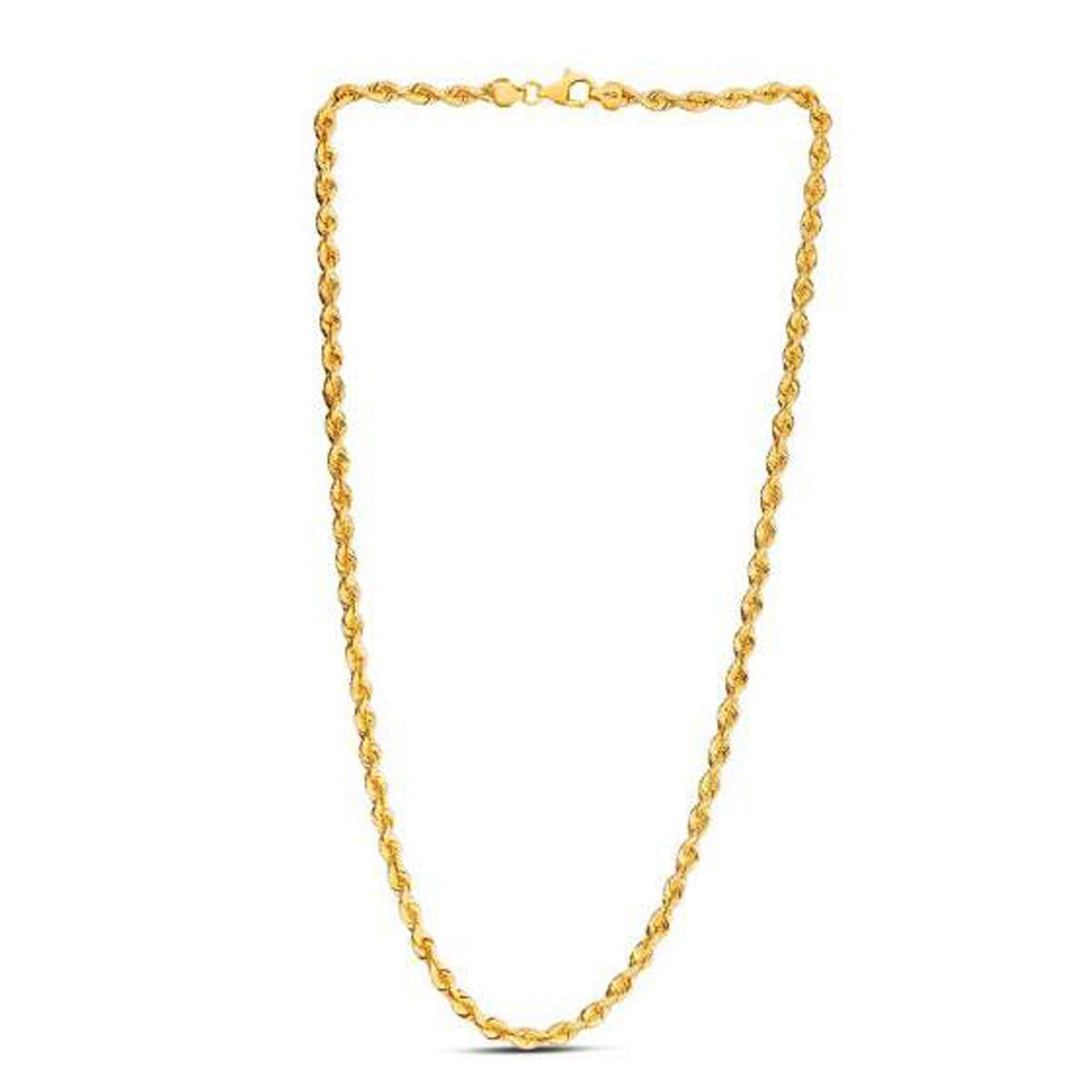 14k Yellow Gold Light Rope Chain (4.3 mm) - LinkagejewelrydesignLinkagejewelrydesign