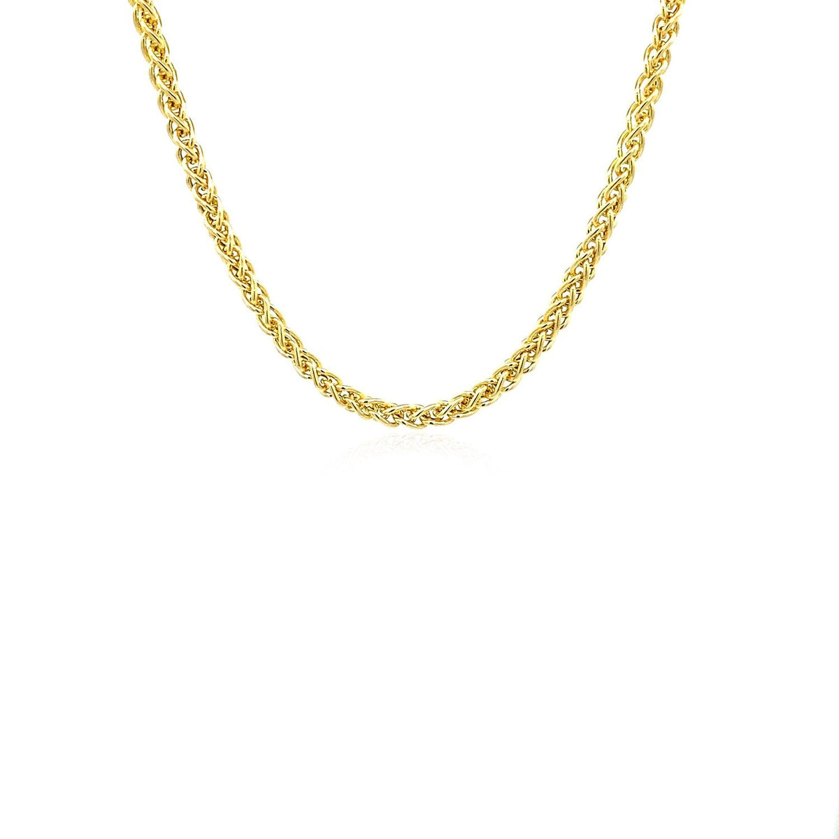 14k Yellow Gold Light Weight Wheat Chain (2.80 mm) - LinkagejewelrydesignLinkagejewelrydesign