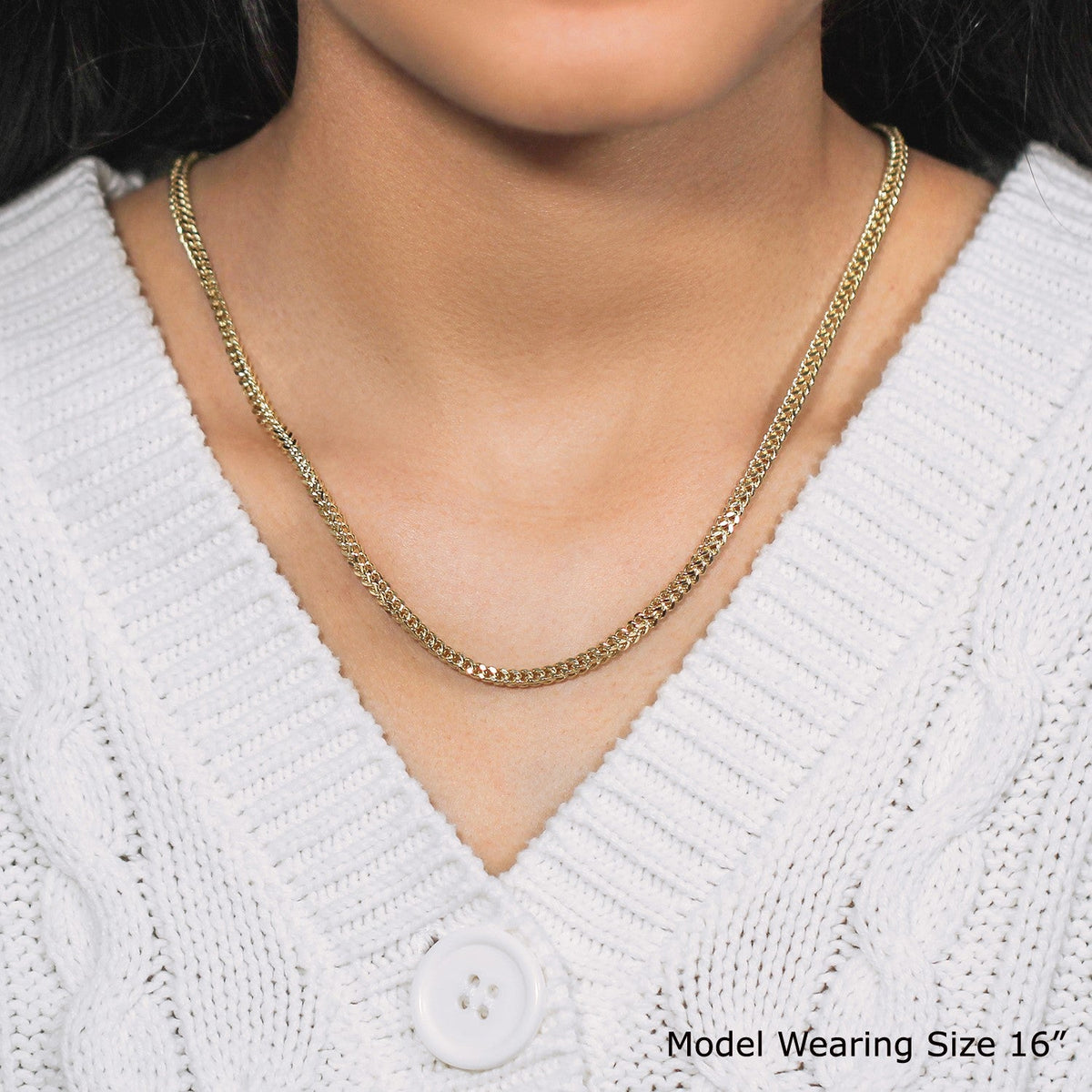 14k Yellow Gold Light Weight Wheat Chain (3.20 mm) - LinkagejewelrydesignLinkagejewelrydesign