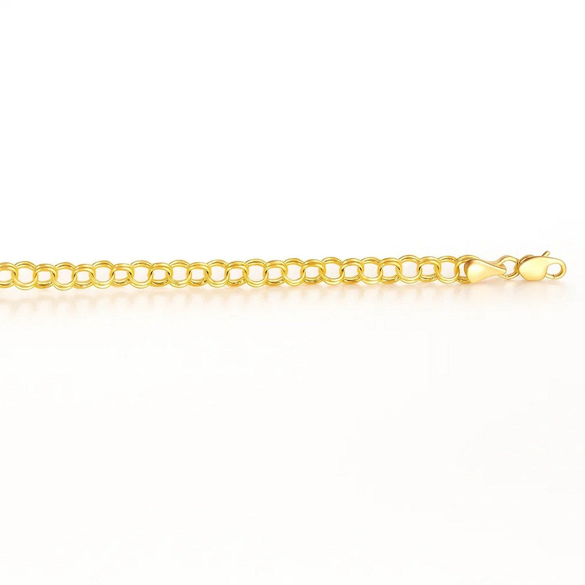 14k Yellow Gold Lite Charm Bracelet (4.00 mm) - LinkagejewelrydesignLinkagejewelrydesign
