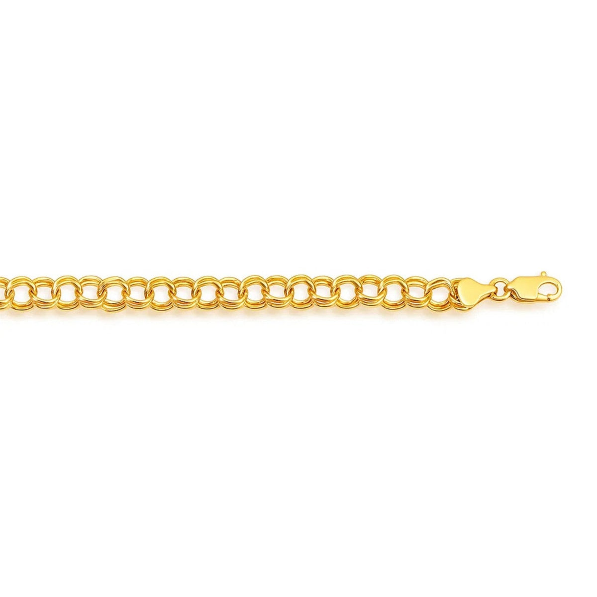 14k Yellow Gold Lite Charm Bracelet (5.00 mm) - LinkagejewelrydesignLinkagejewelrydesign