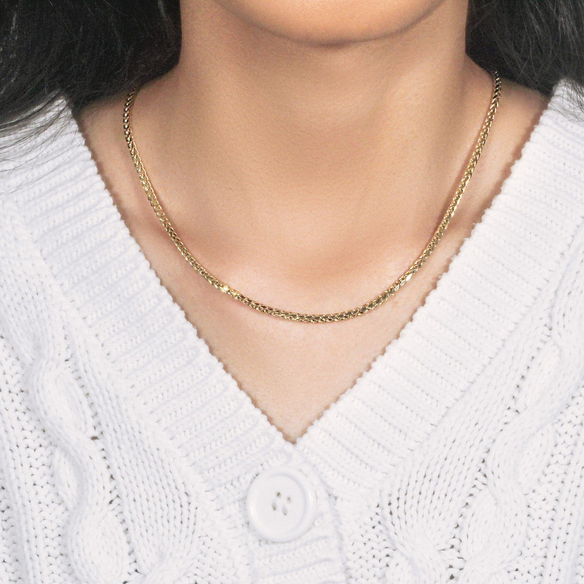 14k Yellow Gold Lite Diamond Cut Round Franco Chain (2.70 mm) - LinkagejewelrydesignLinkagejewelrydesign