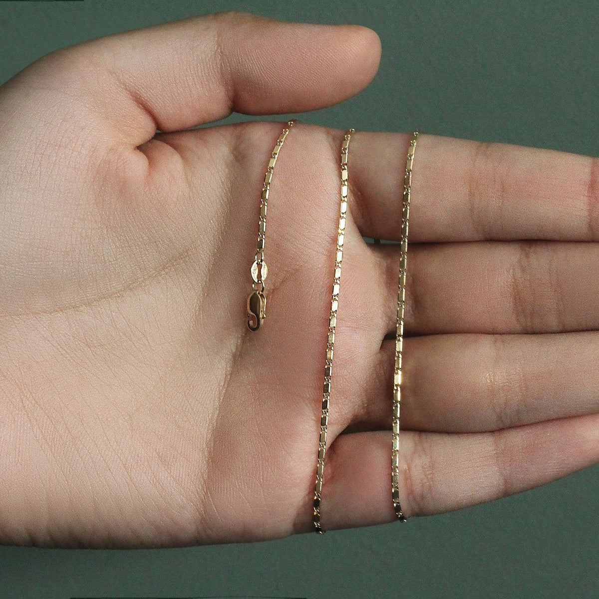 14k Yellow Gold Lumina Pendant Chain 1.0mm - LinkagejewelrydesignLinkagejewelrydesign