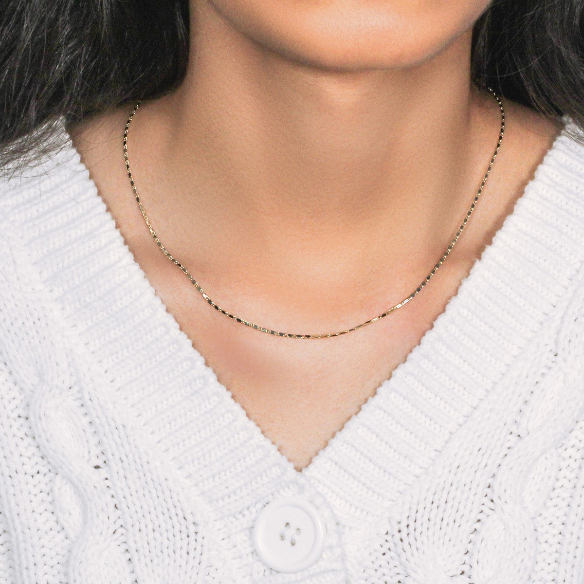 14k Yellow Gold Lumina Pendant Chain 1.0mm - LinkagejewelrydesignLinkagejewelrydesign