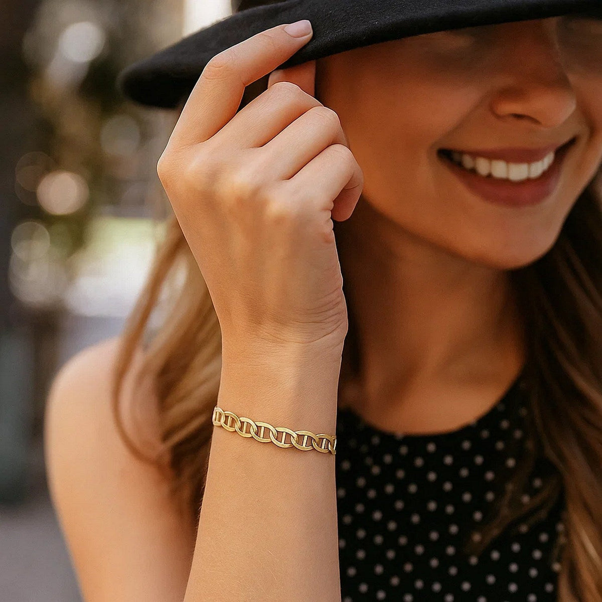 14k Yellow Gold Mariner Link Bracelet (4.50 mm) - LinkagejewelrydesignLinkagejewelrydesign