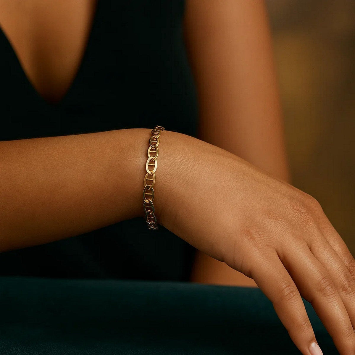 14k Yellow Gold Mariner Link Bracelet (5.10 mm) - LinkagejewelrydesignLinkagejewelrydesign