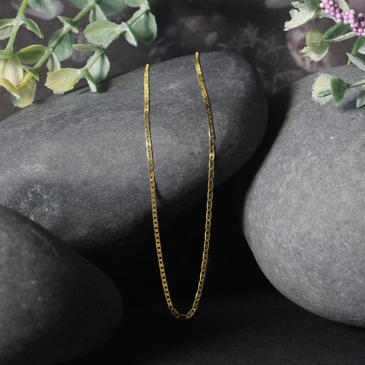 14k Yellow Gold Mariner Link Chain (1.20 mm) - LinkagejewelrydesignLinkagejewelrydesign