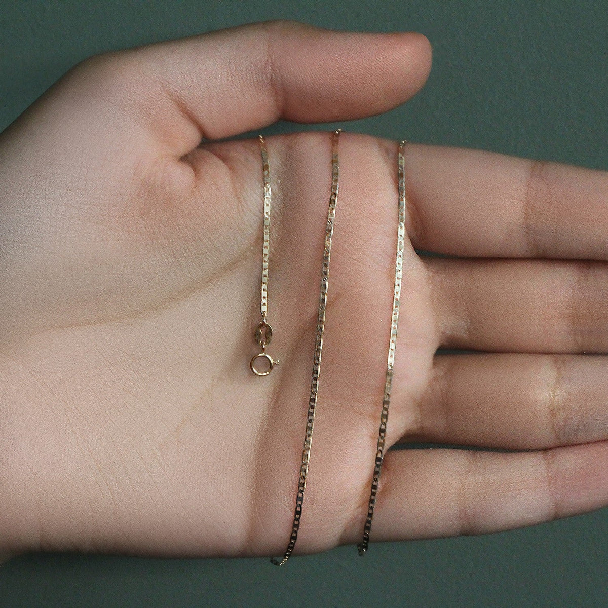 14k Yellow Gold Mariner Link Chain (1.20 mm) - LinkagejewelrydesignLinkagejewelrydesign