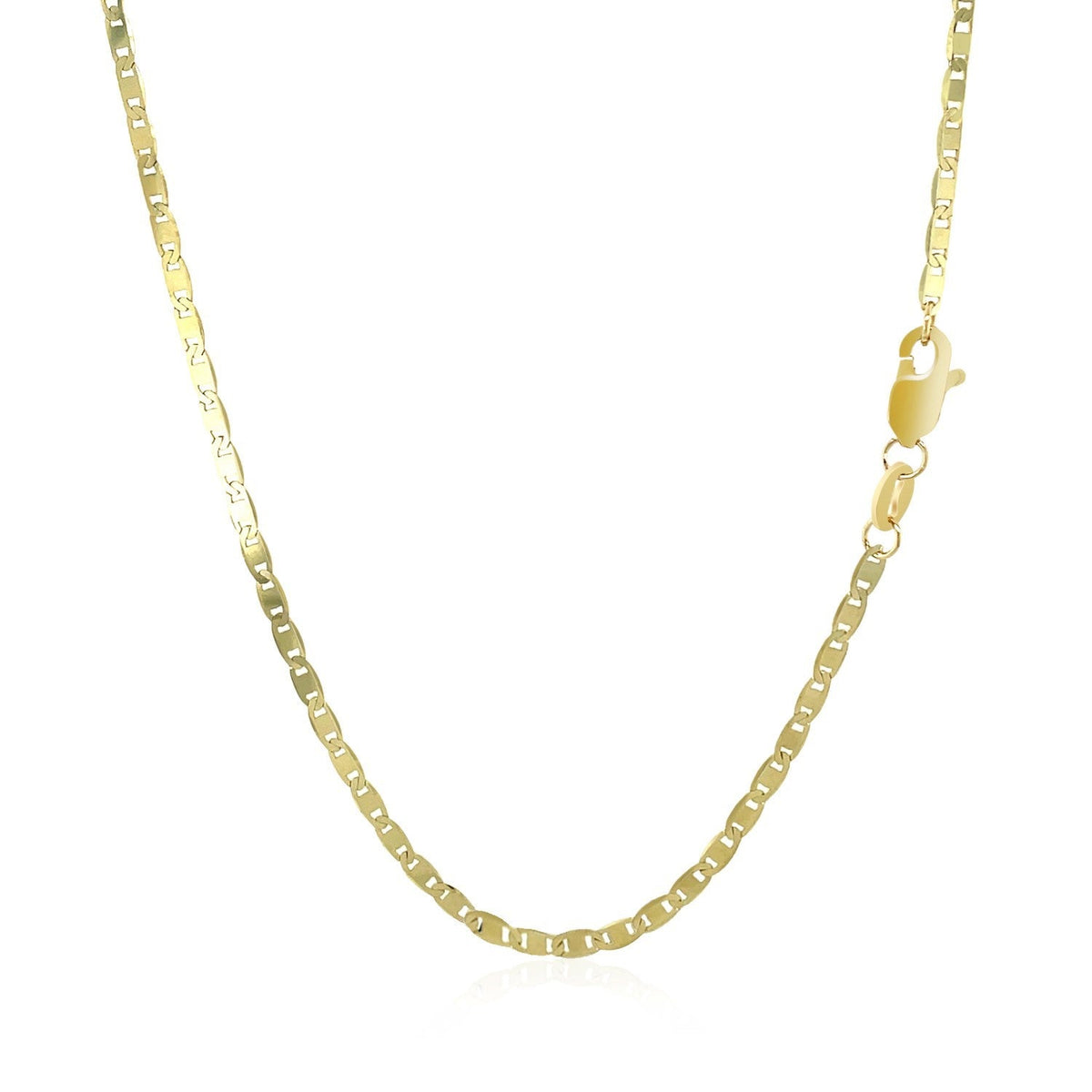 14k Yellow Gold Mariner Link Chain (1.70 mm) - LinkagejewelrydesignLinkagejewelrydesign