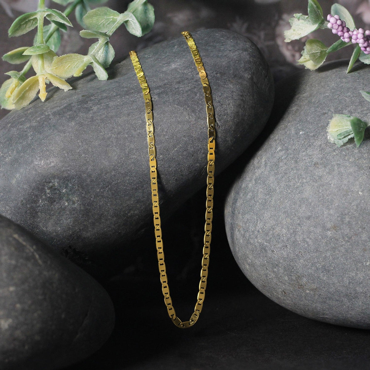 14k Yellow Gold Mariner Link Chain (1.70 mm) - LinkagejewelrydesignLinkagejewelrydesign