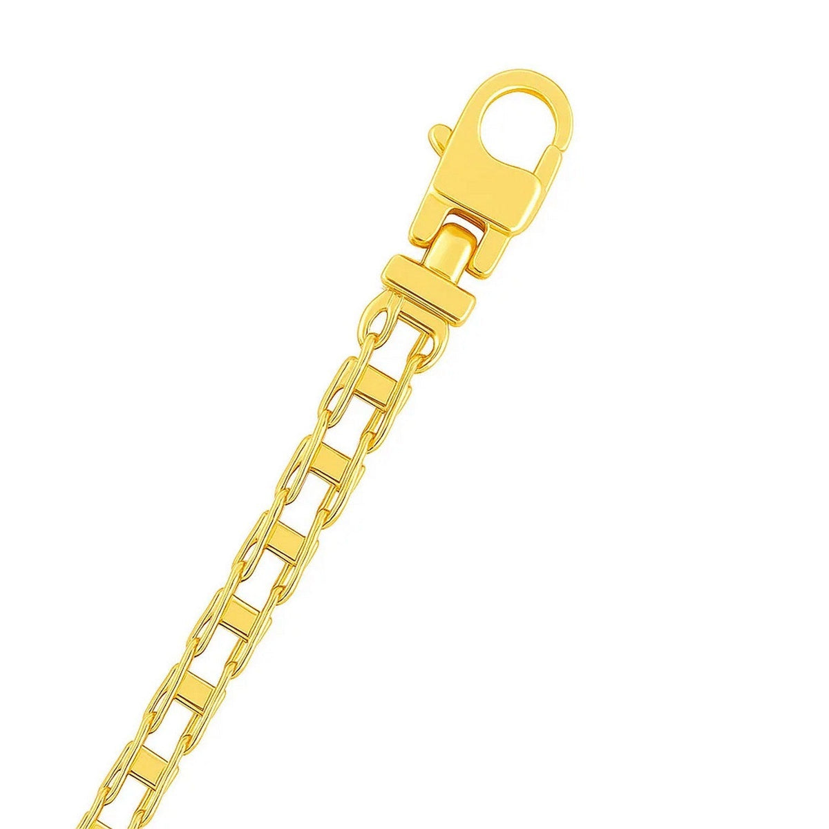 14k Yellow Gold Men&#39;s Bracelet with Rail Motif Links - LinkagejewelrydesignLinkagejewelrydesign