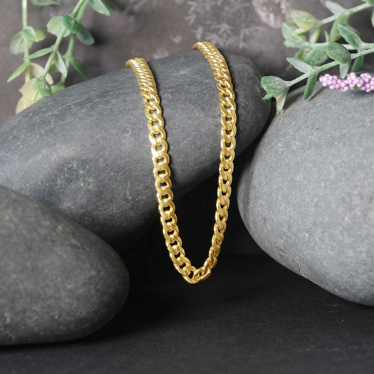 14k Yellow Gold Miami Cuban Semi Solid Chain (4.50 mm) - LinkagejewelrydesignLinkagejewelrydesign
