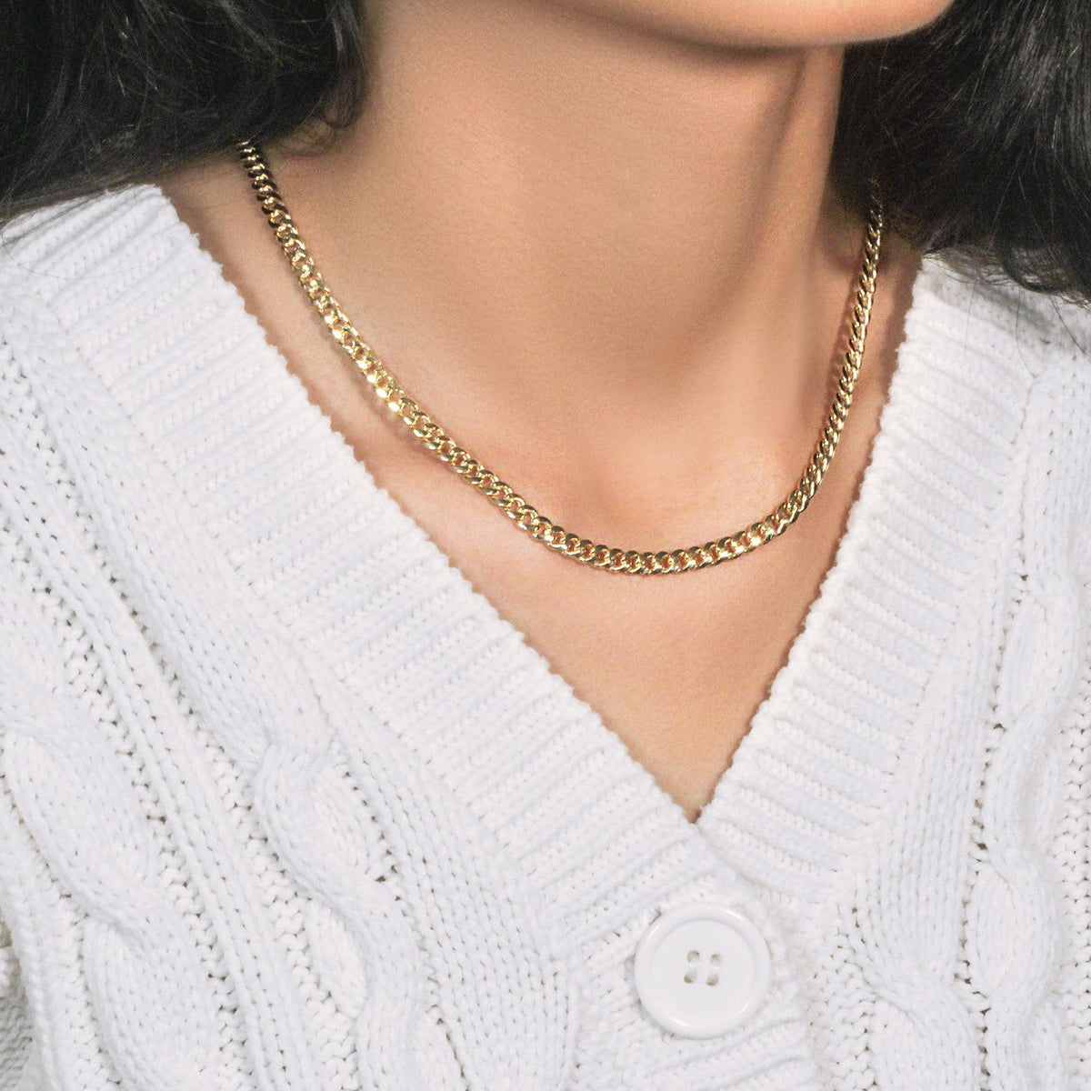 14k Yellow Gold Miami Cuban Semi Solid Chain (4.50 mm) - LinkagejewelrydesignLinkagejewelrydesign