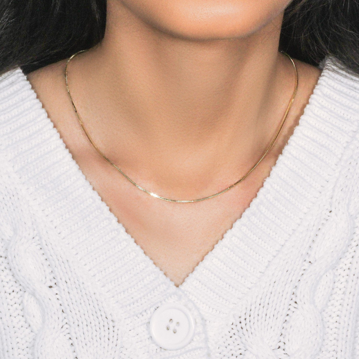 14k Yellow Gold Milano Chain 1.1mm - LinkagejewelrydesignLinkagejewelrydesign