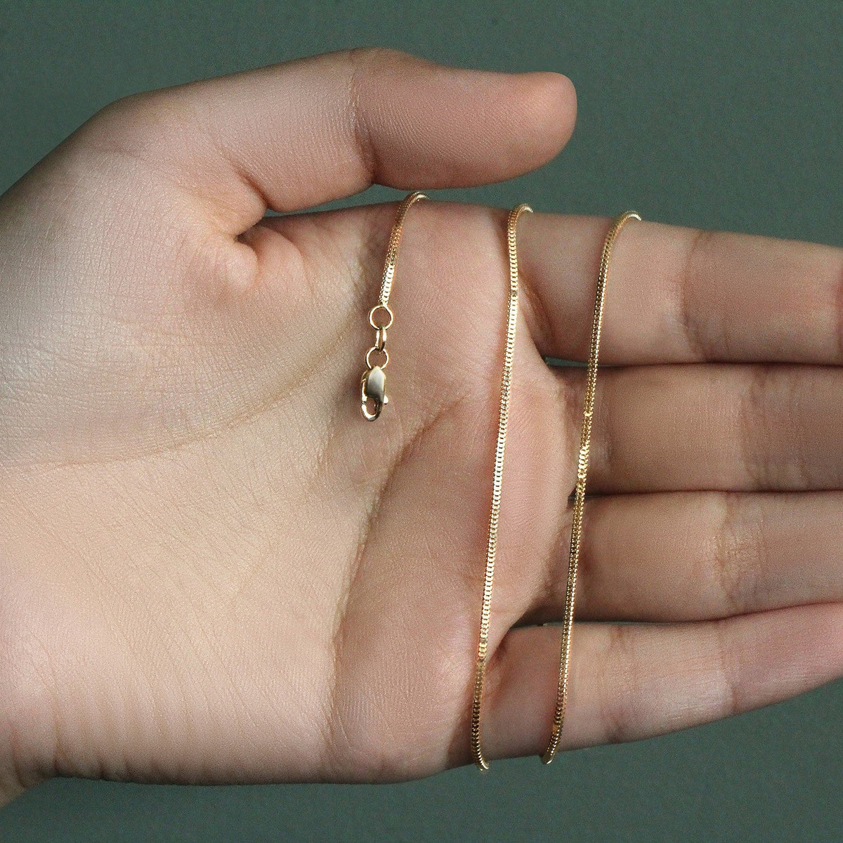 14k Yellow Gold Milano Chain 1.1mm - LinkagejewelrydesignLinkagejewelrydesign