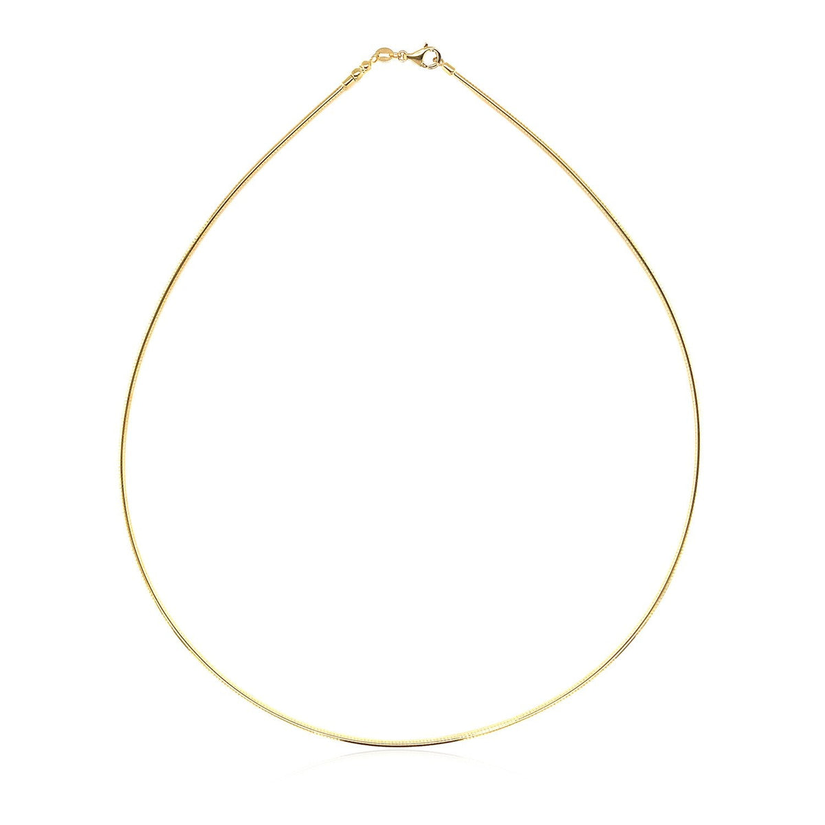 14k Yellow Gold Necklace in a Round Omega Chain Style - LinkagejewelrydesignLinkagejewelrydesign