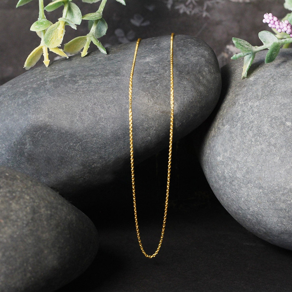 14k Yellow Gold Oval Cable Link Chain (0.85 mm) - LinkagejewelrydesignLinkagejewelrydesign