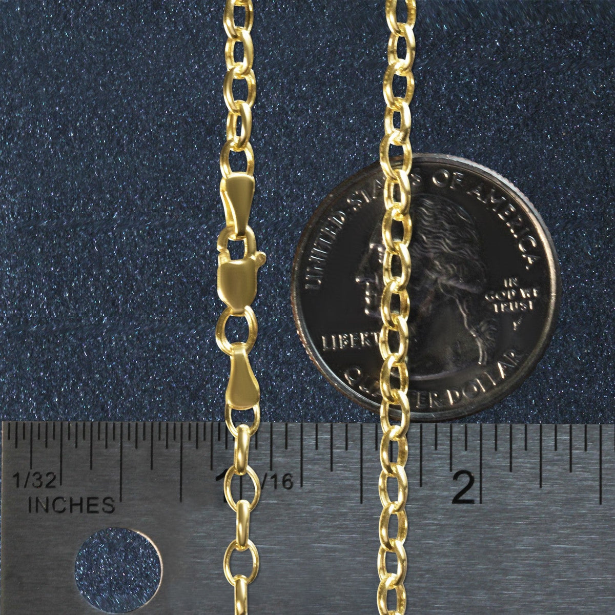 14k Yellow Gold Oval Rolo Bracelet (3.20 mm) - LinkagejewelrydesignLinkagejewelrydesign