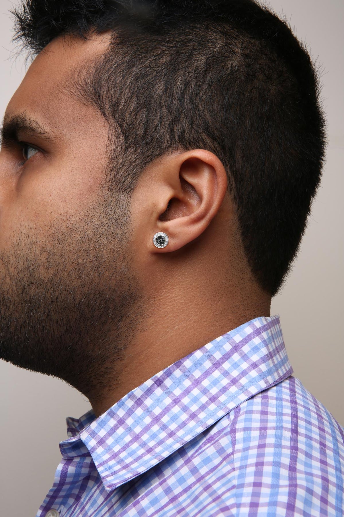 14K Yellow Gold Plated .925 Sterling Silver 1/3 Cttw White and Black Treated Diamond Earring (Black / I - J Color, I2 - I3 Clarity) - LinkagejewelrydesignLinkagejewelrydesign