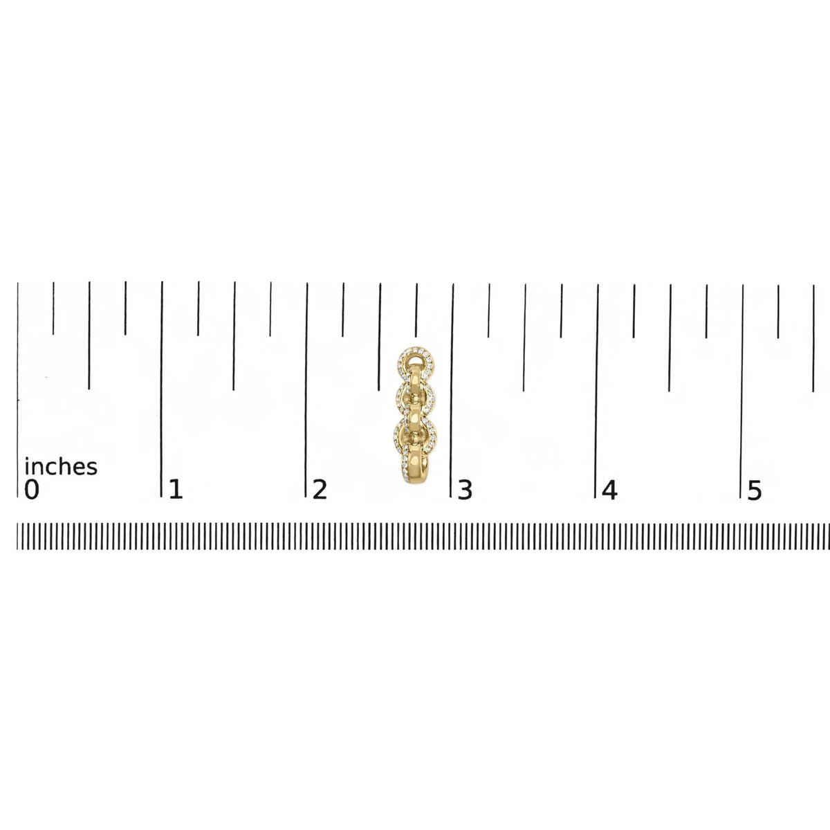 14K Yellow Gold Plated .925 Sterling Silver 3/4 Cttw Diamond Chain Link Drop Earrings (H - I Color, I1 - I2 Clarity) - LinkagejewelrydesignLinkagejewelrydesign