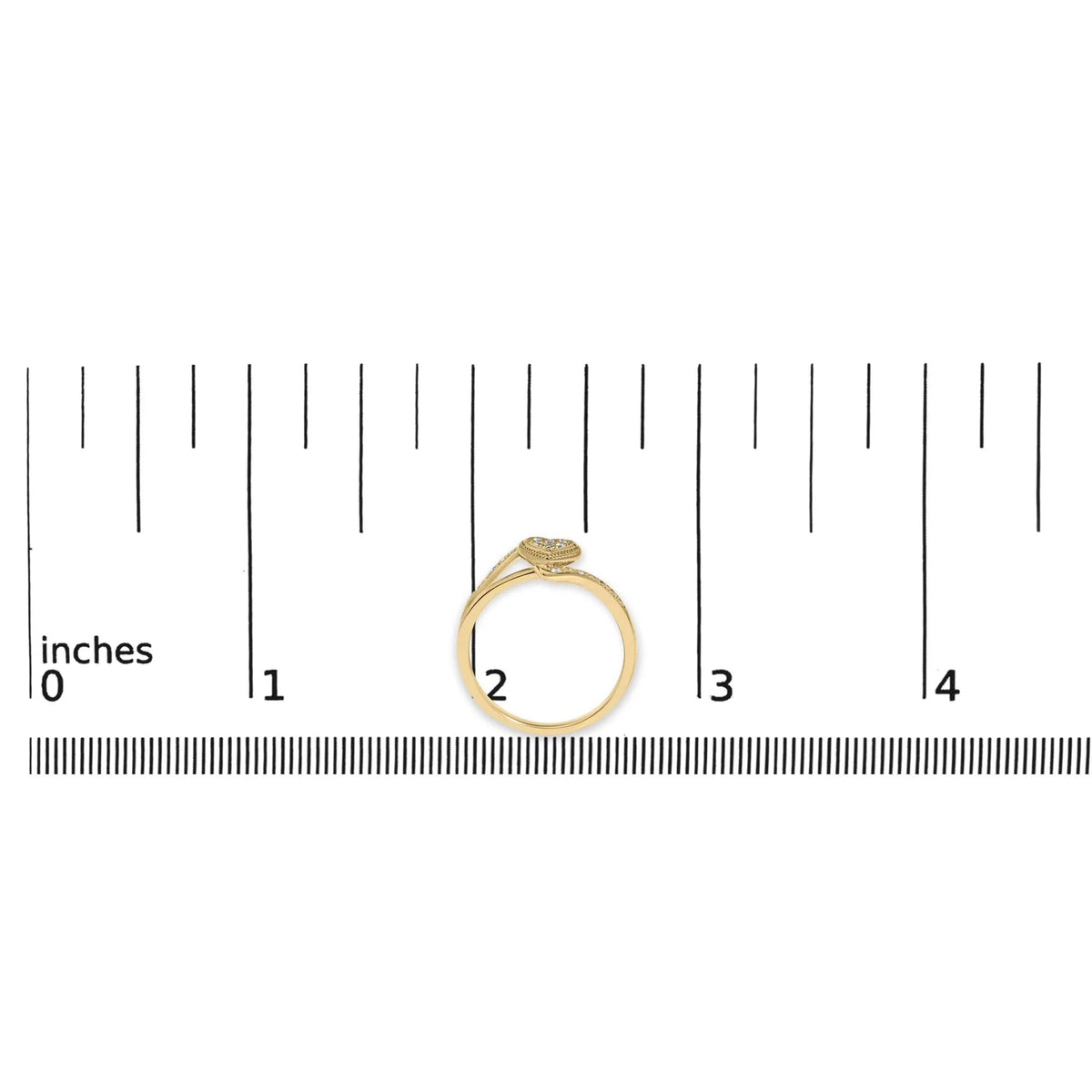 14K Yellow Gold Plated .925 Sterling Silver Diamond Accent Filigree Heart Promise Ring (I - J Color, I3 Clarity) - LinkagejewelrydesignLinkagejewelrydesign