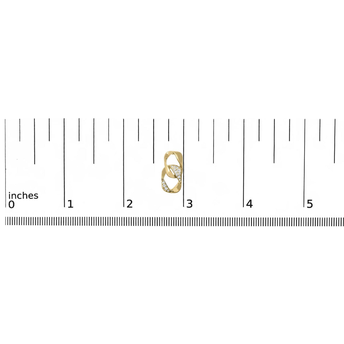 14K Yellow Gold Plated .925 Sterling Silver Open Link 1/5 Cttw Diamond Drop Earrings (H - I Color, I1 - I2 Clarity) - LinkagejewelrydesignLinkagejewelrydesign