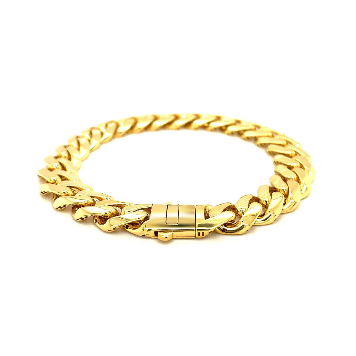14k Yellow Gold Polished Curb Chain Bracelet (11.50 mm) - LinkagejewelrydesignLinkagejewelrydesign