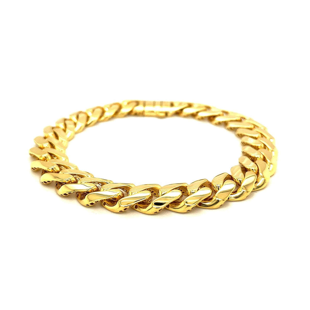 14k Yellow Gold Polished Curb Chain Bracelet (11.50 mm) - LinkagejewelrydesignLinkagejewelrydesign