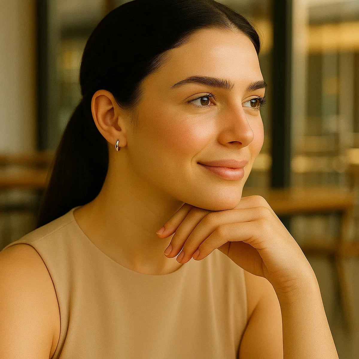 14k Yellow Gold Polished Hoop Earrings (2x15mm) - LinkagejewelrydesignLinkagejewelrydesign