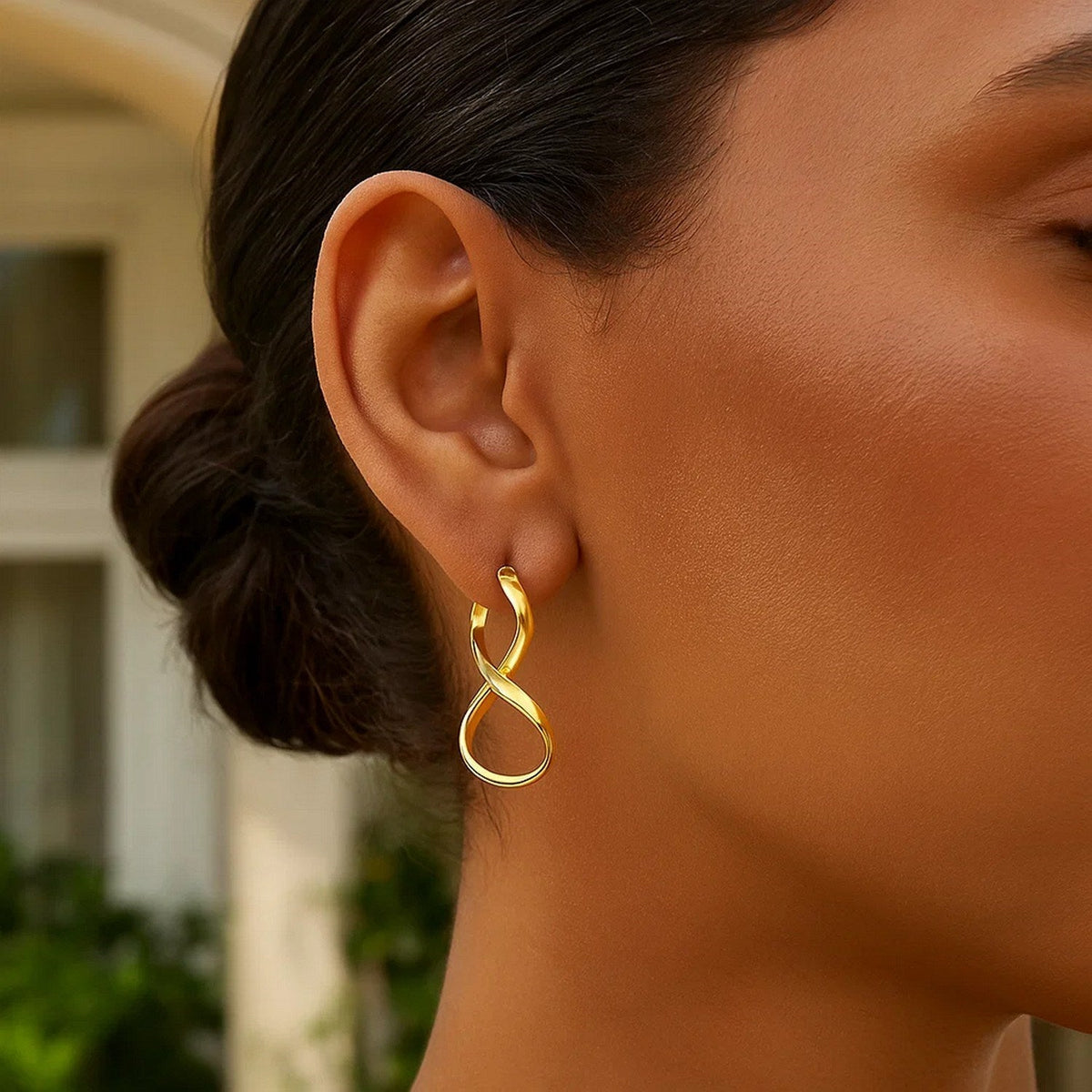 14k Yellow Gold Polished Infinity Shape Drop Earrings - LinkagejewelrydesignLinkagejewelrydesign