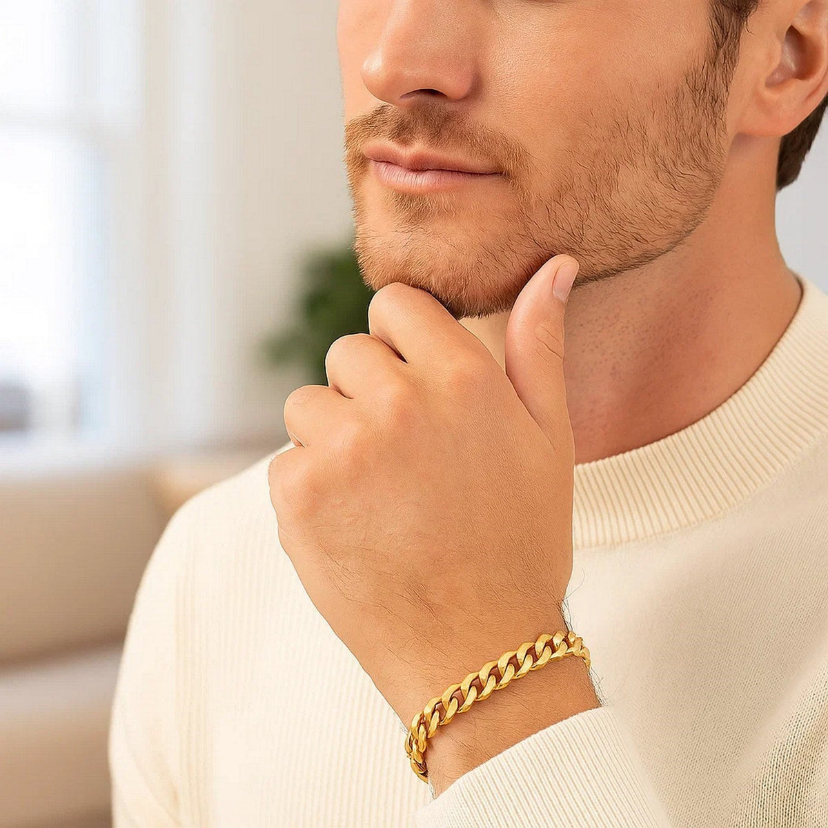 14k Yellow Gold Polished Miami Cuban Chain Bracelet (6.50 mm) - LinkagejewelrydesignLinkagejewelrydesign