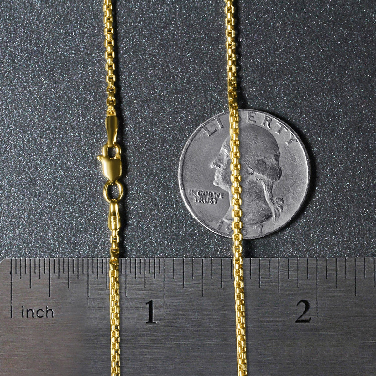 14k Yellow Gold Round Box Chain (1.8 mm) - LinkagejewelrydesignLinkagejewelrydesign