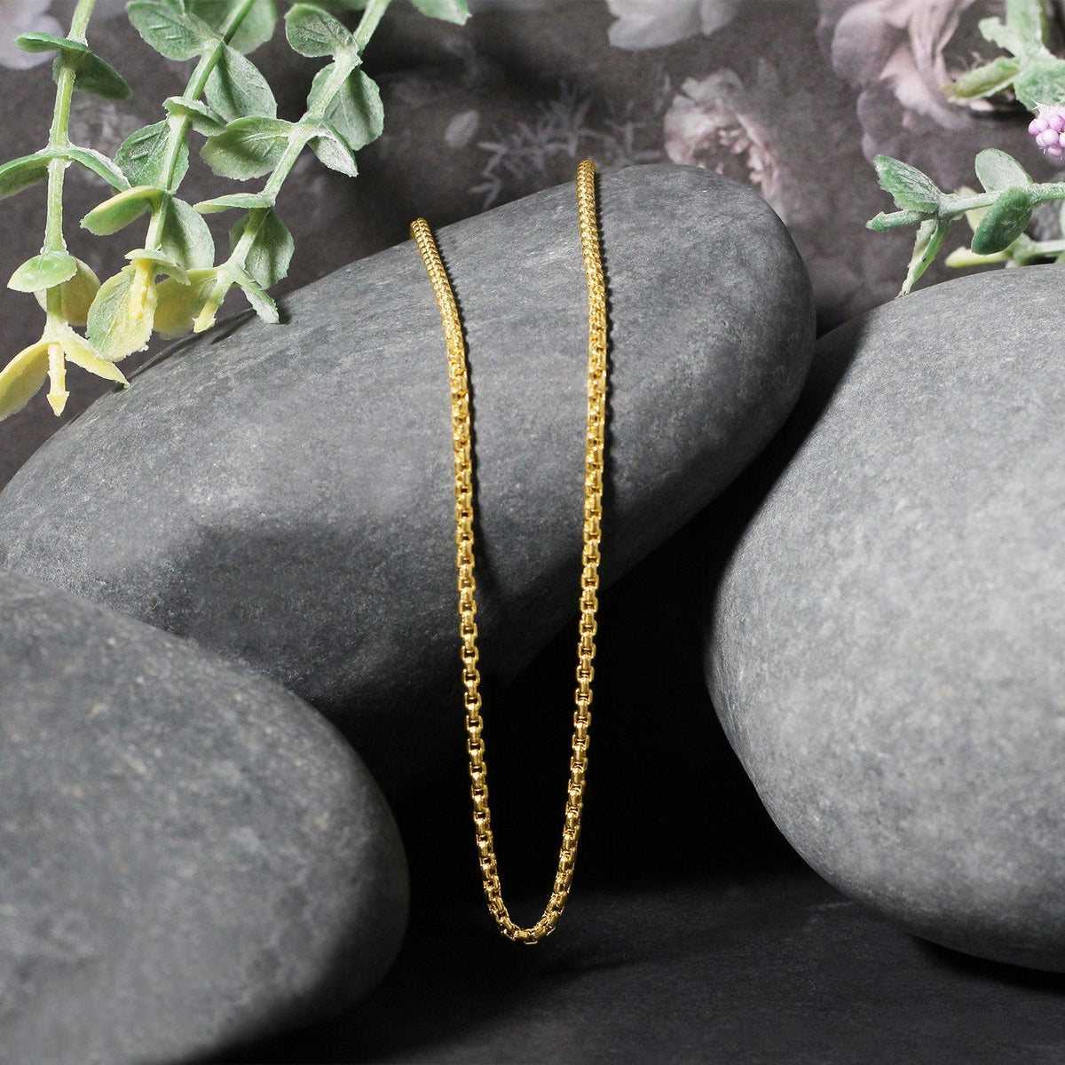 14k Yellow Gold Round Box Chain (1.8 mm) - LinkagejewelrydesignLinkagejewelrydesign