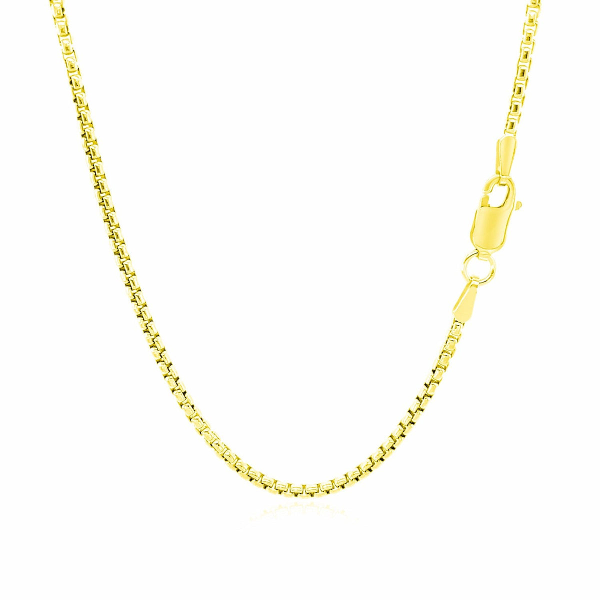 14k Yellow Gold Round Box Chain (1.8 mm) - LinkagejewelrydesignLinkagejewelrydesign